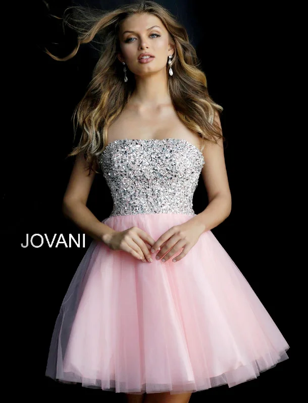 Jovani 58470 Prom Short Strapless Cocktail Dress