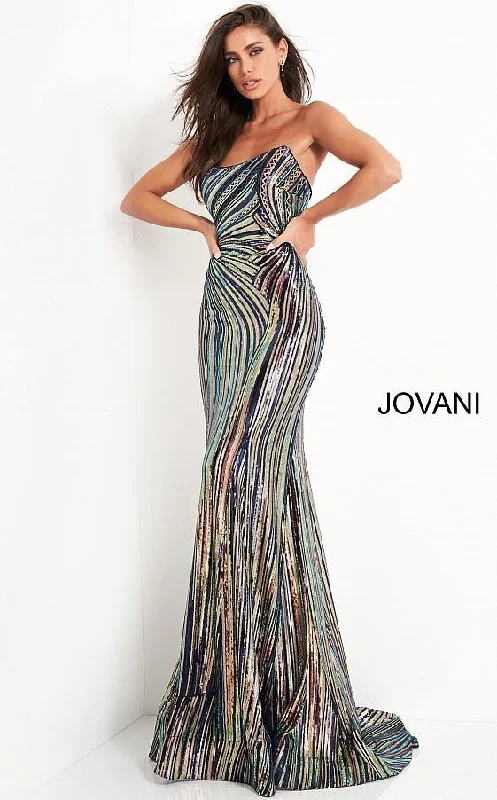 Jovani 04810 Strapless Sequin Prom Dress