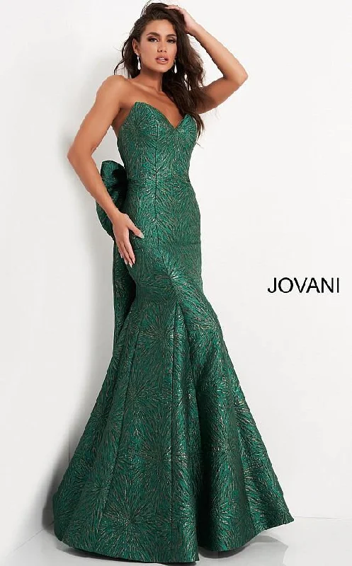 Jovani 04158 Long Strapless Mermaid Prom Dress