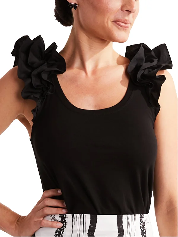 Ruffle Tank Top in Cotton