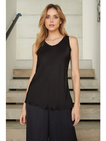 VISCOSE FLARED TANK TOP