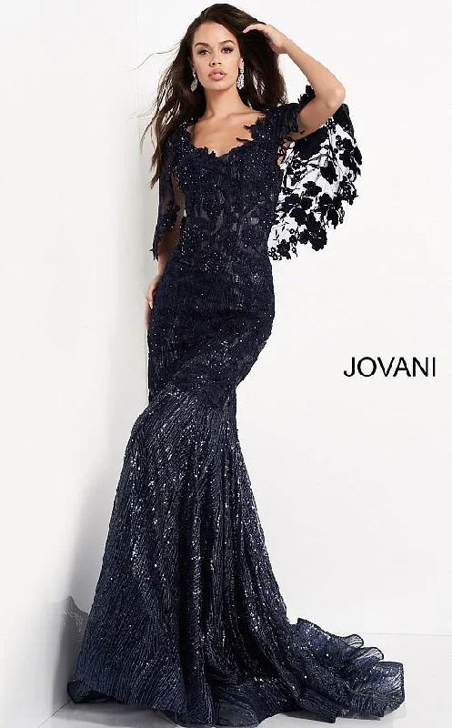 Jovani 03158 Long Mother of the Bride Lace Dress