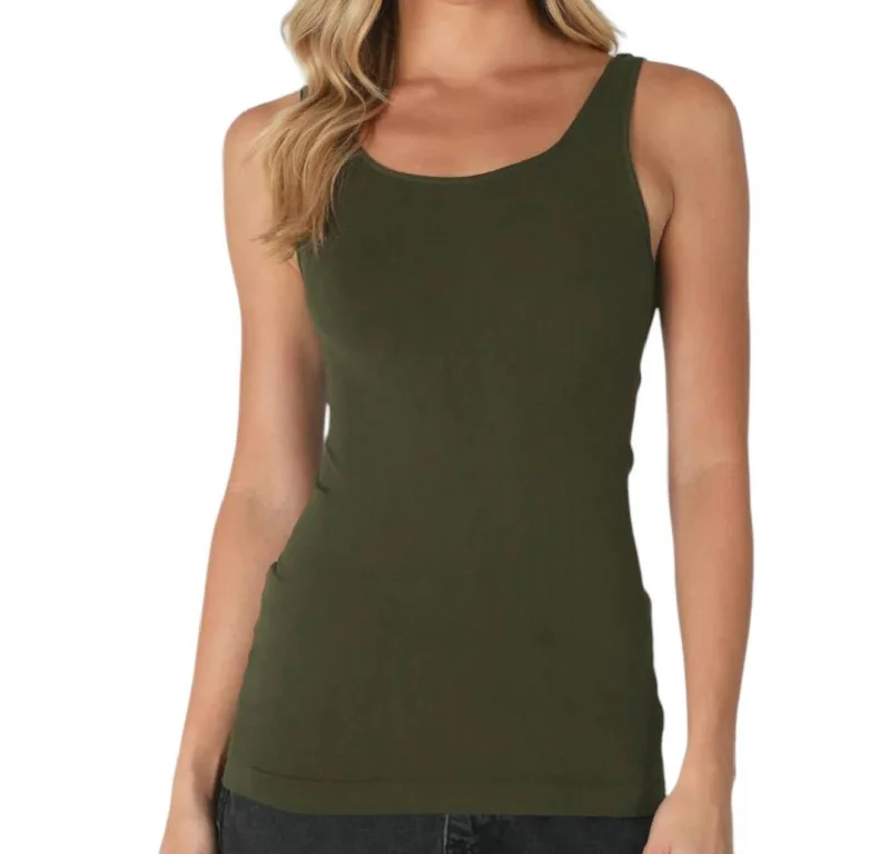 Jersey Tank Top In Green