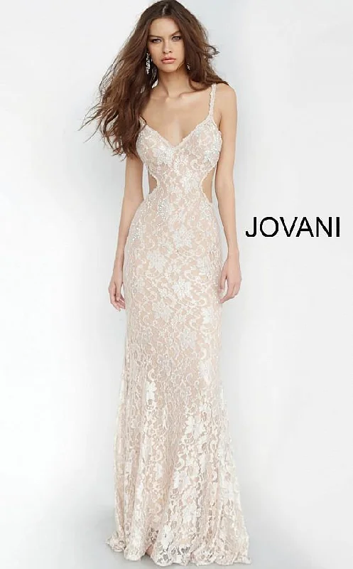 Jovani 00780 Prom Long Beaded Lace Trumpet Gown