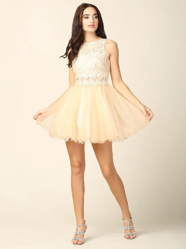 Short Prom Sleeveless Lace Cocktail Party Dress Sale