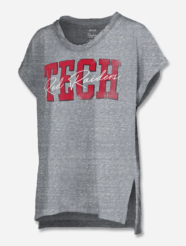 Pressbox Texas Tech Red Raiders "Everest" Rope Neck Oversized Boyfriend Top