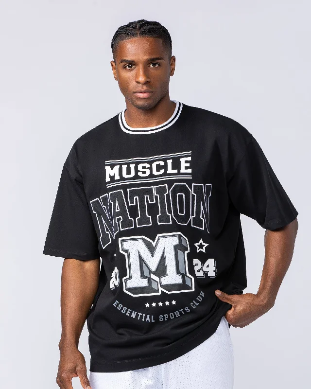 Muscle Nation | Sporting Club Oversized Tee - Black