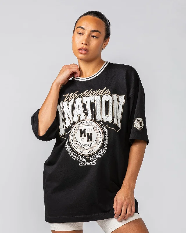 Muscle Nation | Free Play Oversized Tee - Black