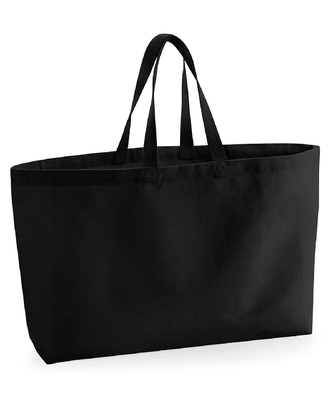 Black - Oversized canvas tote bag