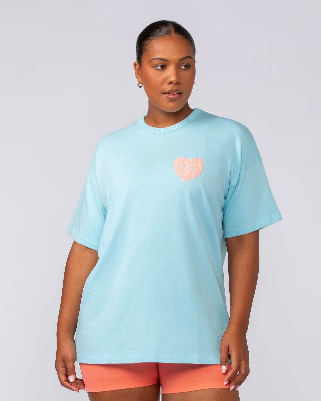 Muscle Nation | Heartbreaker Oversized Tee - Aquarius