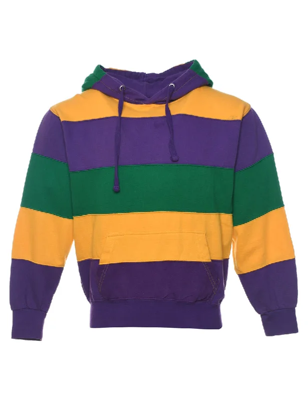 Colour Block Hooded Sweatshirt - S