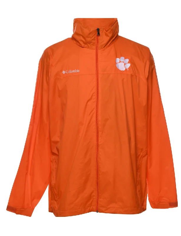 Columbia Orange Zip-Front Nylon Jacket - L