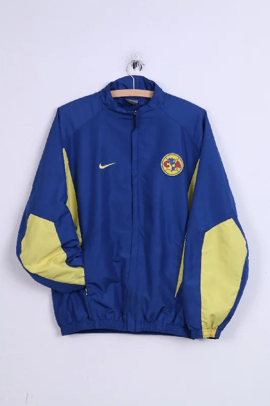 Nike Club America Womens S Jacket Track Top Blue Football Zip Up