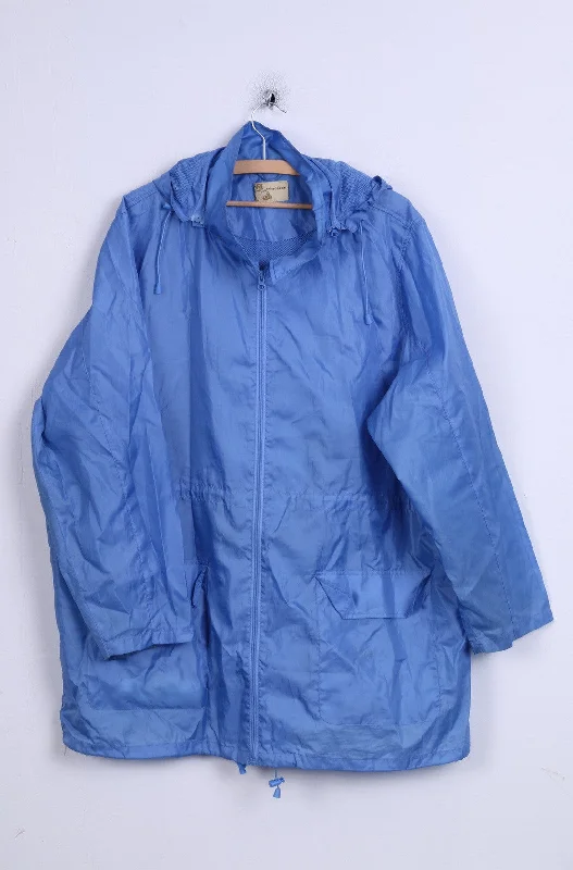 Being Casual Womens 26 XXL Jacket Blue Light Top Hood Full Zipper Two Pockets