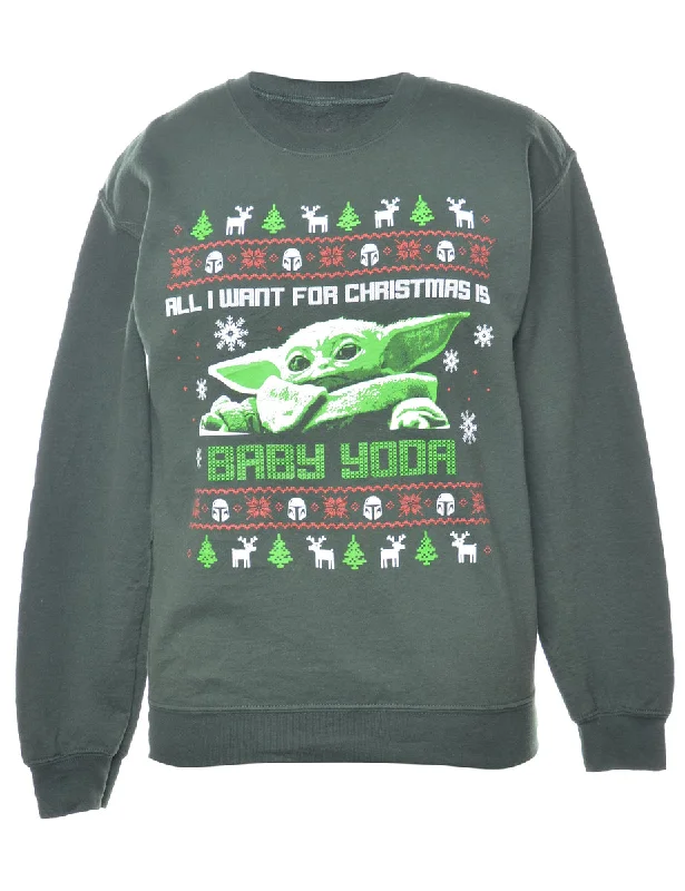 Dark Green Christmas Sweatshirt - S