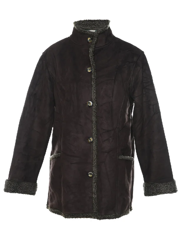 L.L. Bean Dark Brown Shearling Jacket - M