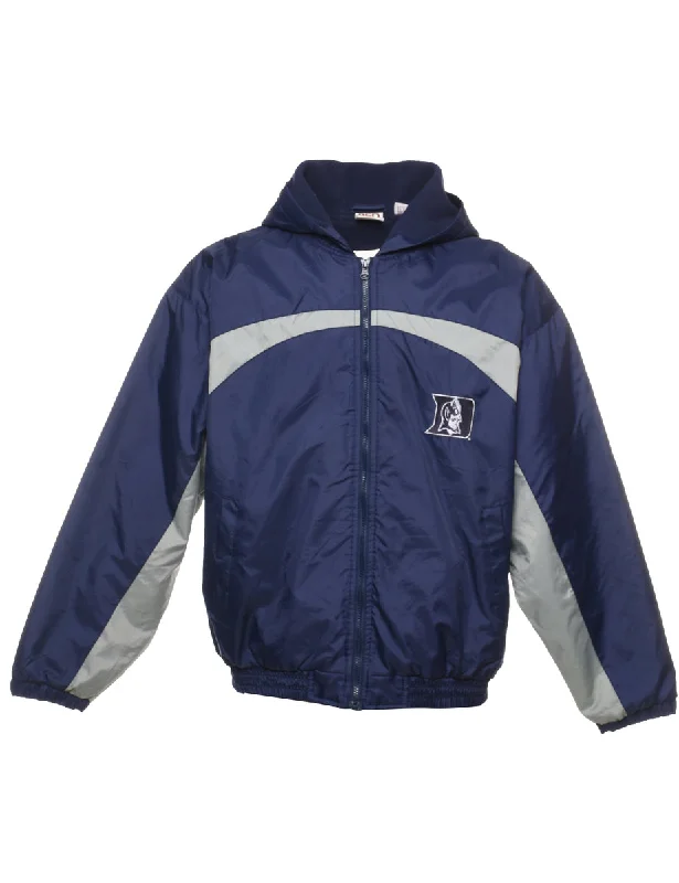 Navy & Grey Blue Devils Nylon Jacket - L