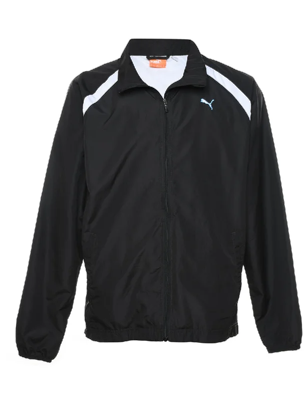 Puma Black Classic Zip-Front Jacket - M