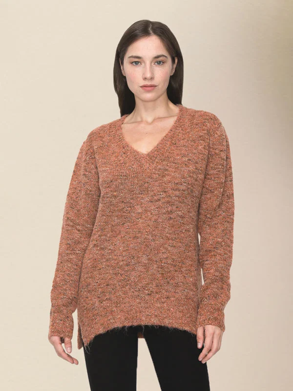 Women's Casual Loose V-Neck Sweater