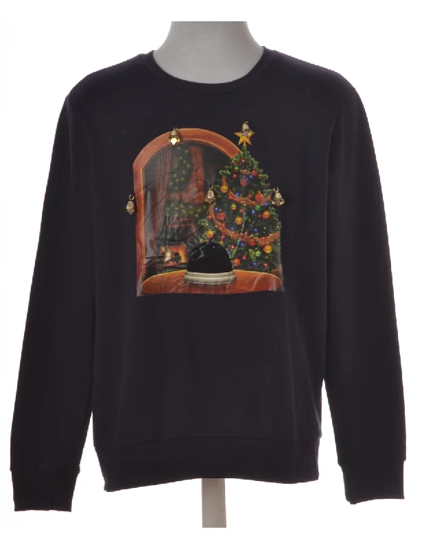 Label Christmas Sweatshirt With Bells