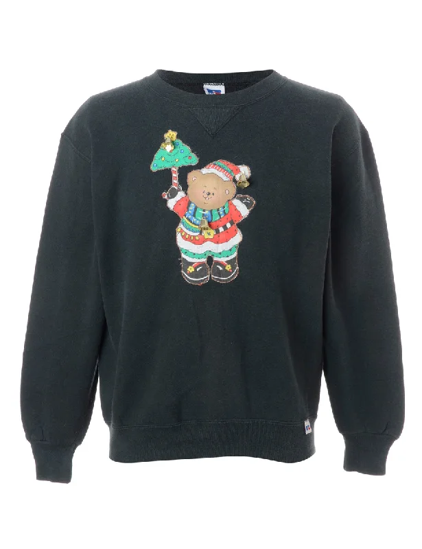 Label Christmas Sweatshirt With Bells