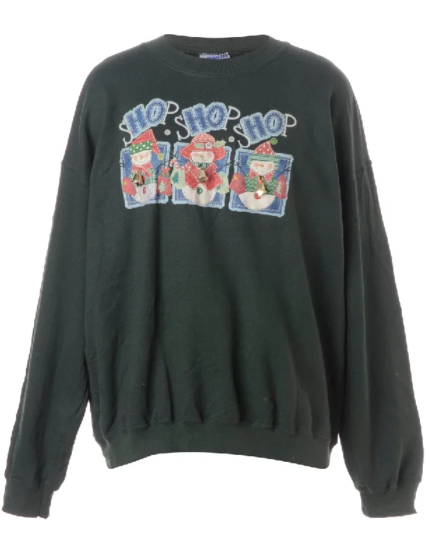 Label Christmas Sweatshirt With Bells