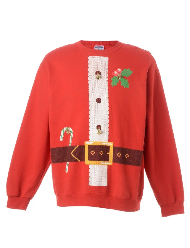 Label Christmas Sweatshirt With Bells