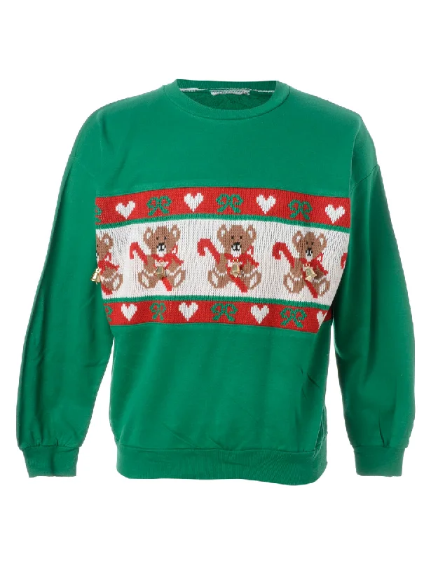 Label Christmas Sweatshirt With Bells