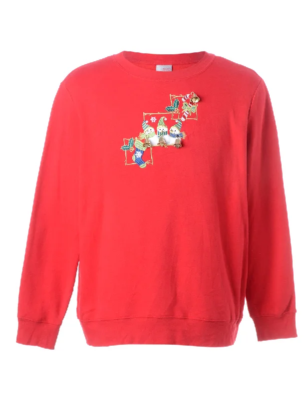 Label Christmas Sweatshirt With Bells