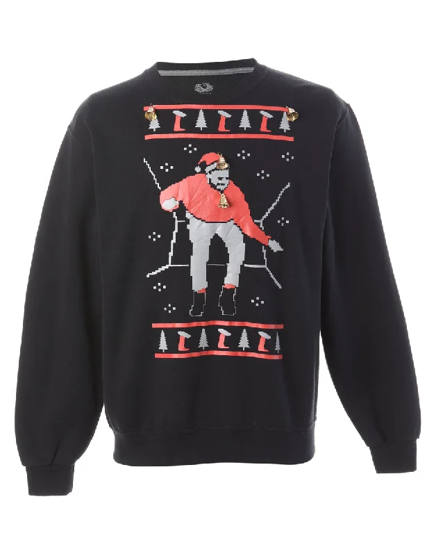 Label Christmas Sweatshirt With Bells - M