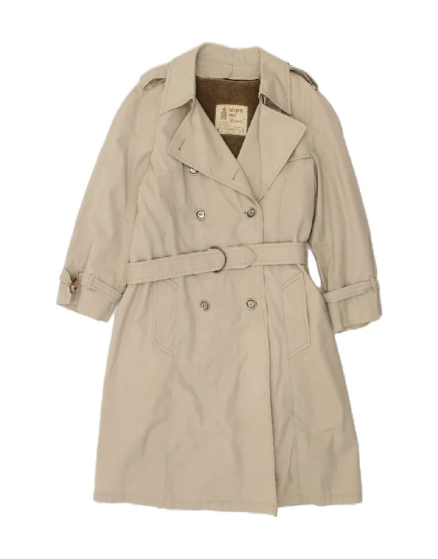 LONDON FOG Womens Trench Coat US 12 Large Beige Polyamide