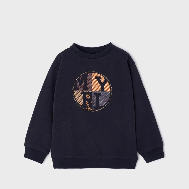 Mayoral 4447-080 Kids Graphic Sweatshirt - Navy