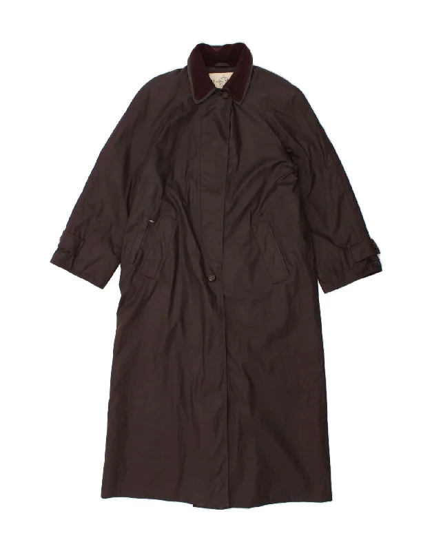 MICHAEL MORTELL Womens Trench Coat US 8 Medium Brown Cotton