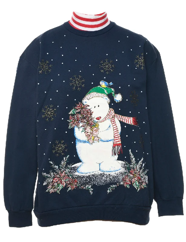 Polar Bear Christmas Sweatshirt - L