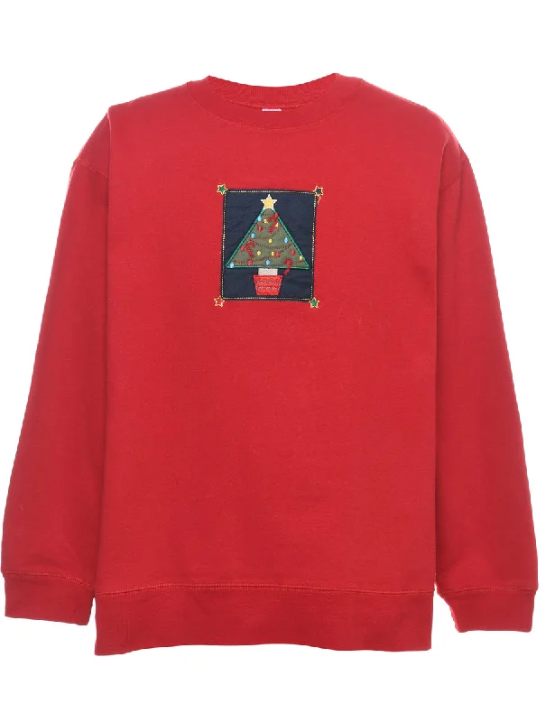 Red Christmas Sweatshirt - L