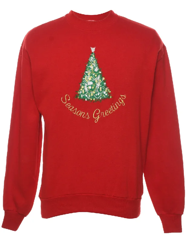 Red Christmas Sweatshirt - L