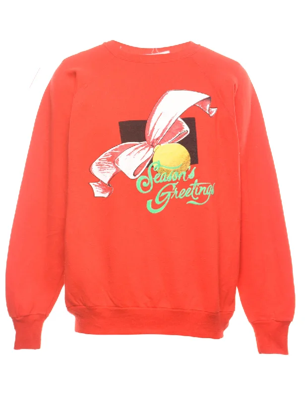 Red Christmas Sweatshirt - L