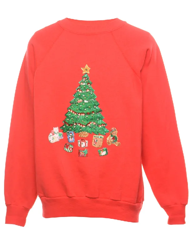 Red Christmas Sweatshirt - L