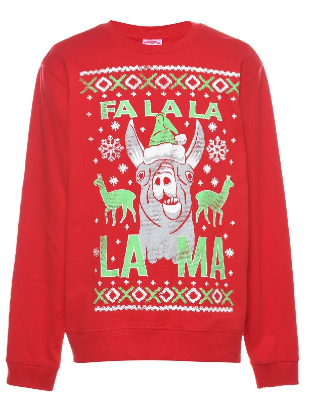 Red Christmas Sweatshirt - M