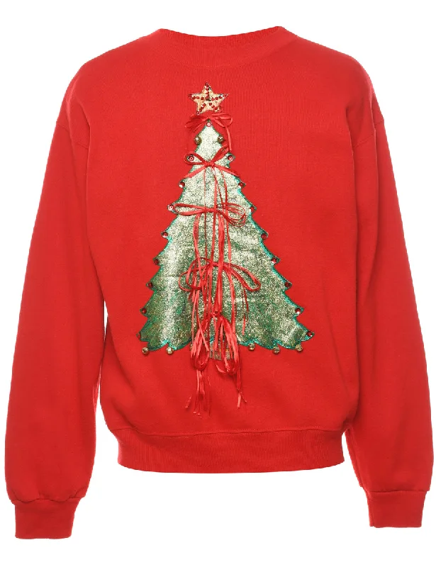 Red Christmas Sweatshirt - M