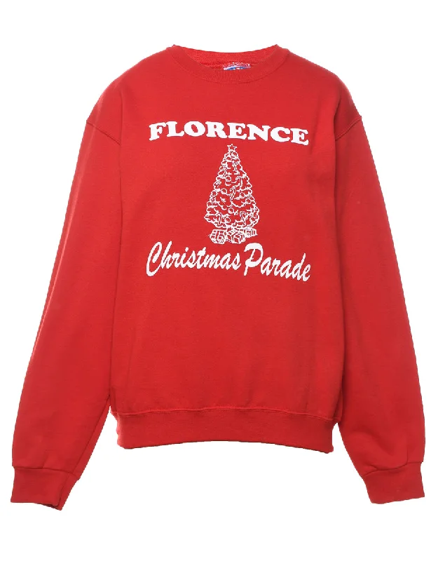 Red & White Christmas Sweatshirt - M