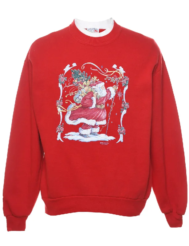 Santa Claus Christmas Sweatshirt - L