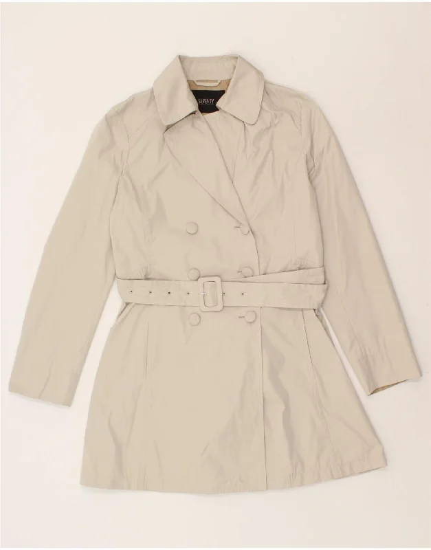 SEVENTY Womens Trench Coat IT 46 Large Beige Polyester