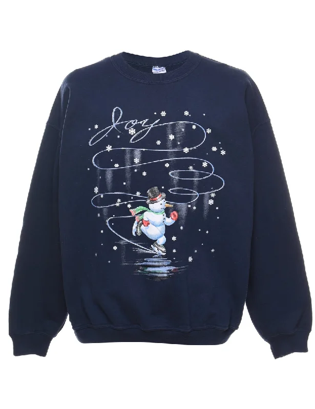 Snowman Christmas Sweatshirt - XL