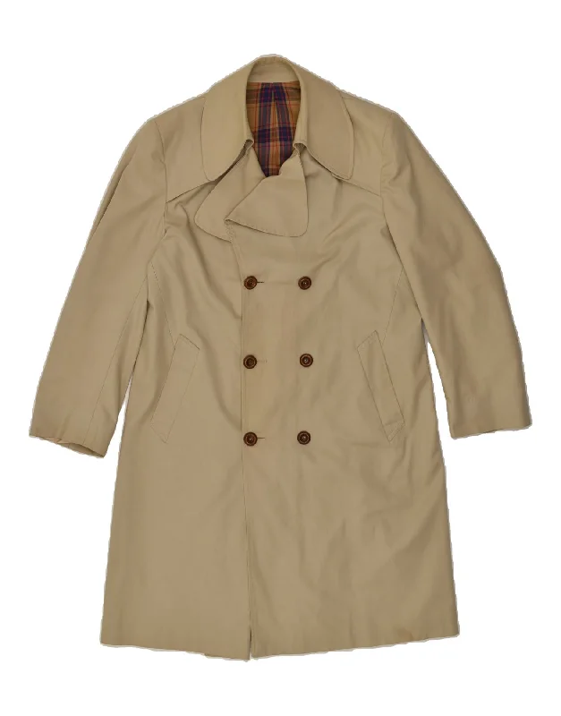 VINTAGE Womens Trench Coat IT 52 XL Beige