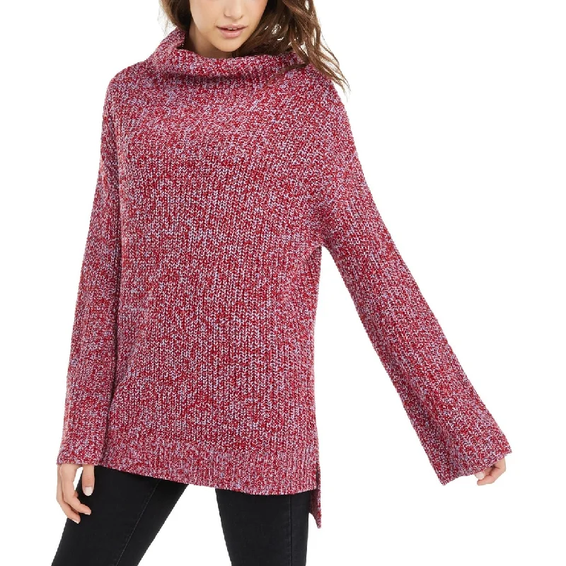 American Rag Juniors' Women's Flare-Sleeved High-Low Sweater Red Size Large