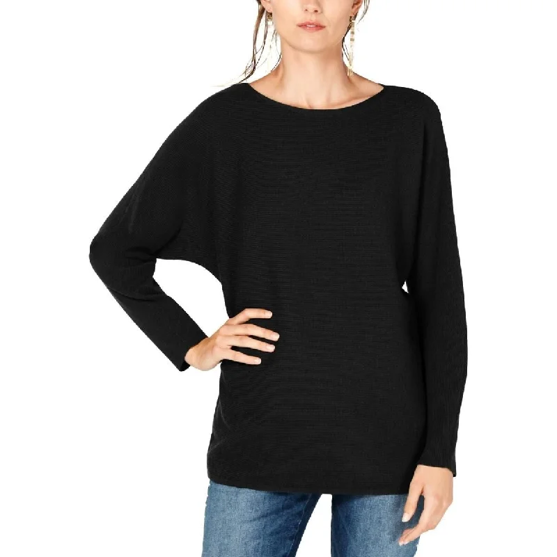 INC International Concepts Women's Dolman-Sleeve Ribbed-Knit Sweater Black Size Extra Large - X-Large