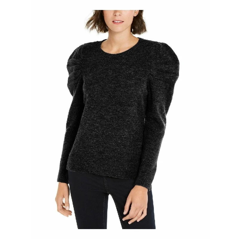 INC International Concepts Women's Puff-Sleeve Sweater Black Size X-Large