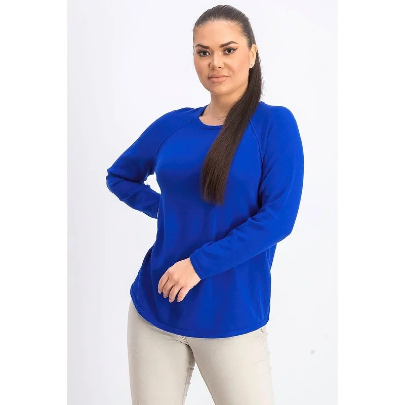 Karen Scott Women's Petite Cotton Sweater Blue Size Petite Medium - Petite Medium