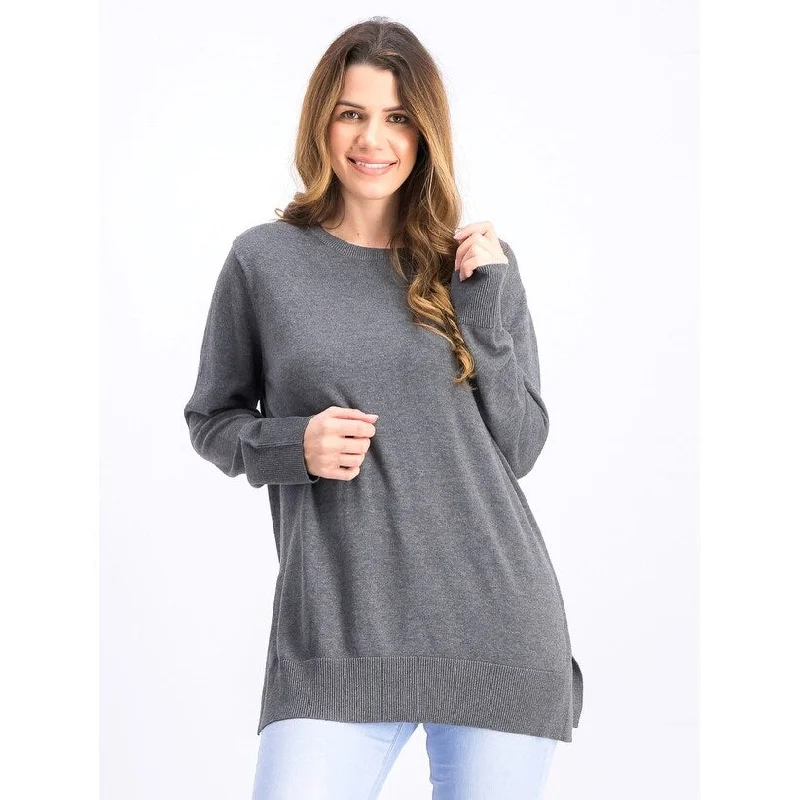 Maison Jules Women's Mock-Neck Sweater Gray Size Extra Large